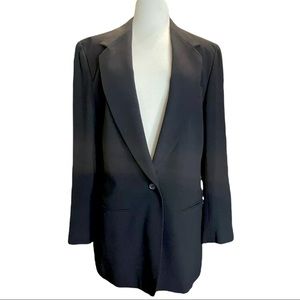 VINTAGE DKNY 90s Blazer oversized black Size 8 Medium NWT Tuxedo Jacket Long